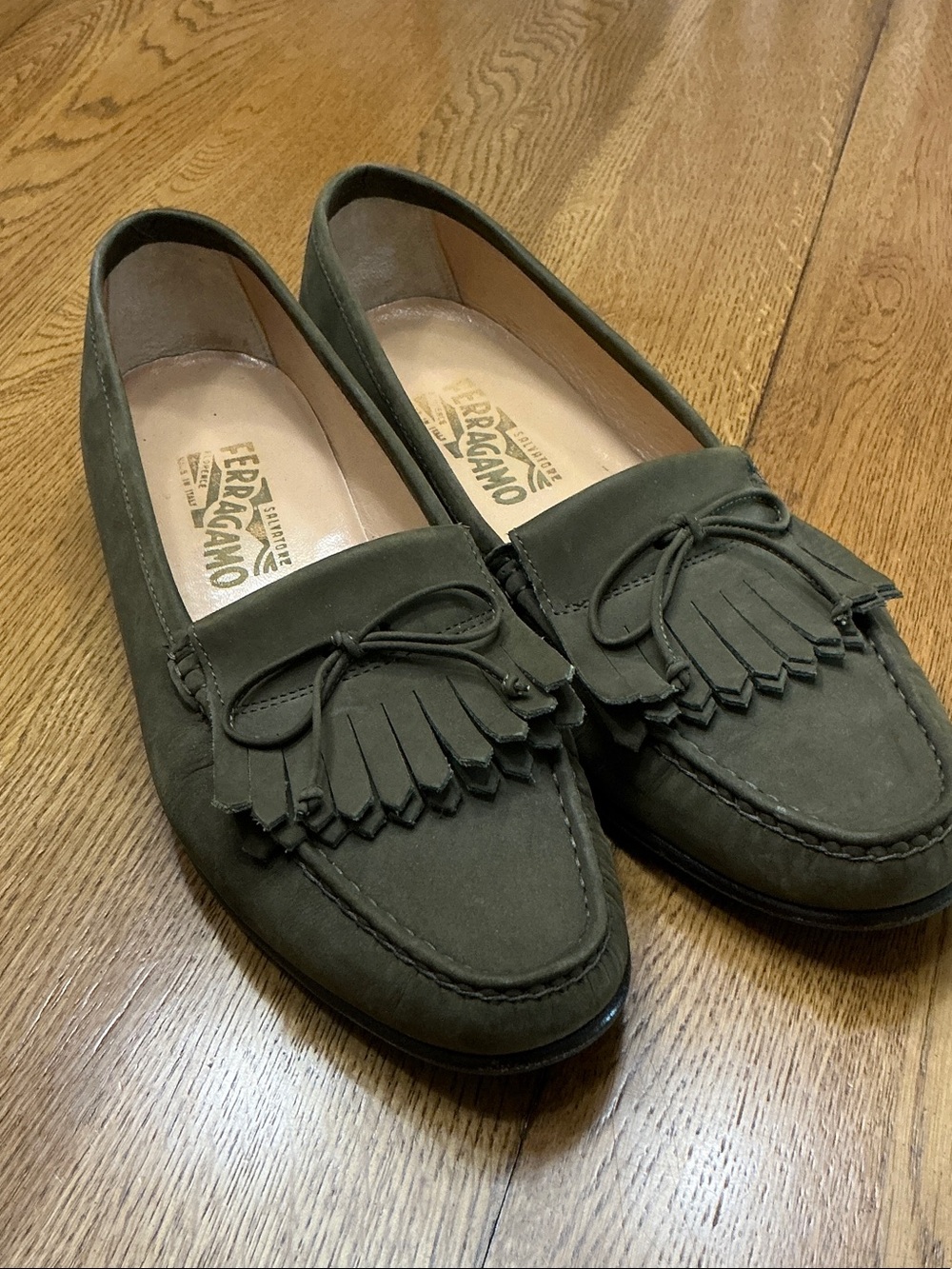 Men’s Salvatore Ferragamo brown slip on loafer. Size 10D. Barely worn! Gorgeous!